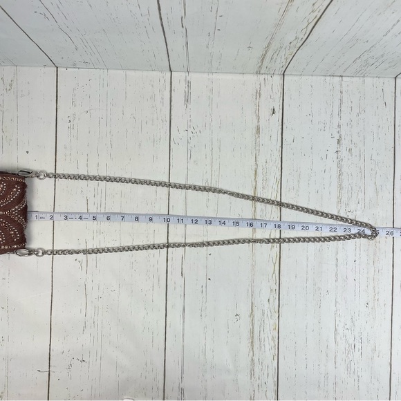 Bono Rocks Brown Cowhide Rhinestone Embellished Fur Crossbody/Belt‎ Bag - Picture 16 of 16